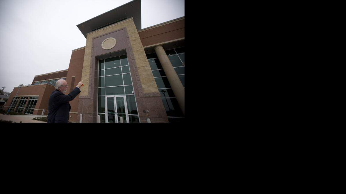 
Tarrant County Commissioner Gary Fickes shows off the new Northeast Courthouse. 
