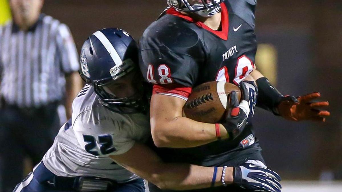 
Trojans tight end Caleb Cumbie said he was pleasantly surprised to receive all-district honors last year.
