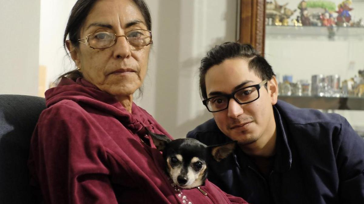 Dough Aguirre (right) and his mother Ana, rescued neighbors from a home fire.