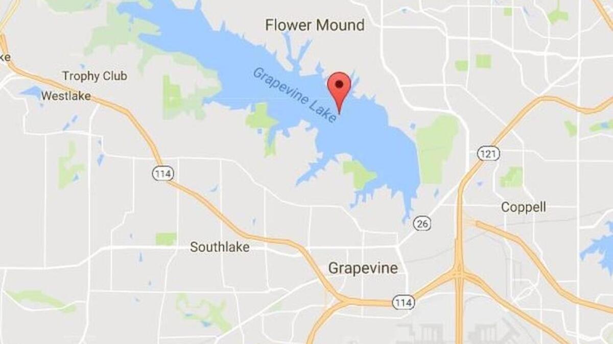 Two people were rescued after their canoe overturned in Grapevine Lake.
