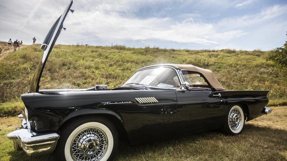A 1957 Ford Thunderbird is displayed during the Westlake Historical Preservation Society's 5th Annual Classic Car Show on Oct. 17, 2015, in Westlake. This year’s event is Oct. 21.