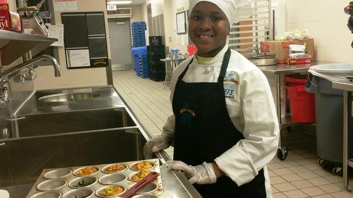 Frantony Joshua Lewis, a fifth grader at Sunset Valley Elementary, won the Keller school district’s Future Chefs contest March 7 at Timber Creek High School.