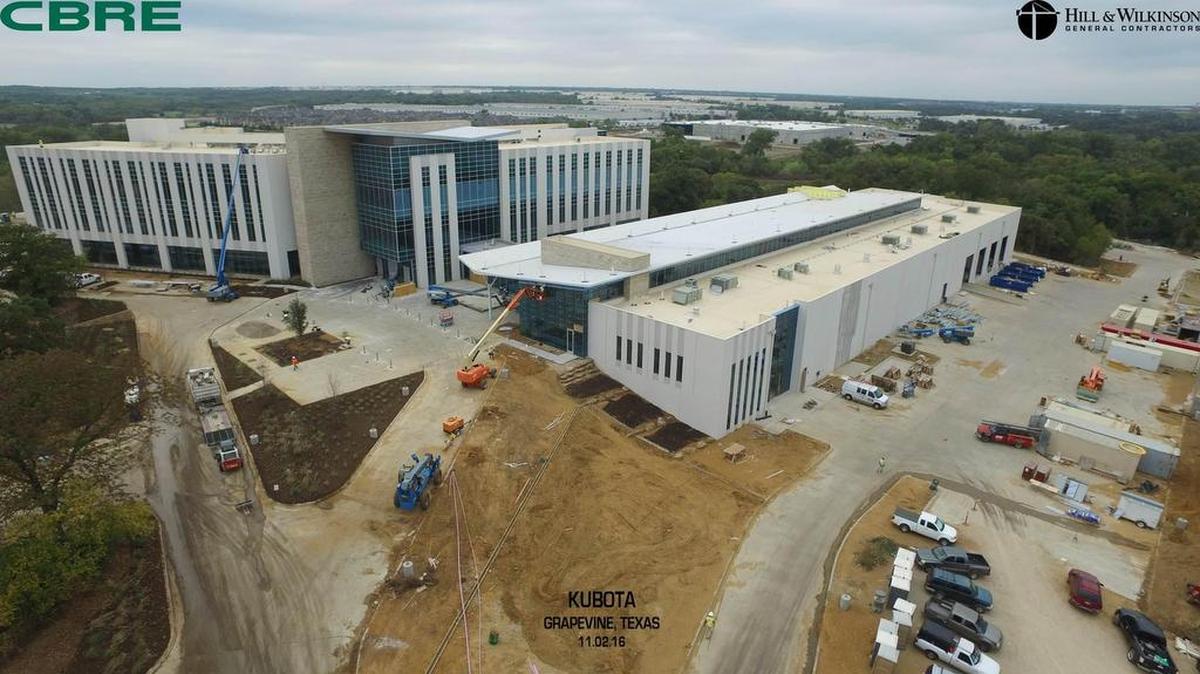 The Kubota headquarters is at Texas 121, Grapevine Mills Boulevard and Grapevine Mills Parkway.
