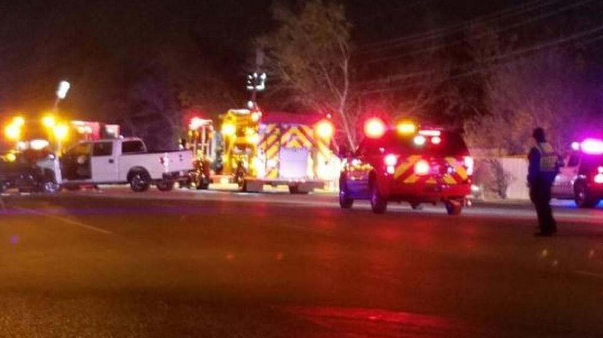 Police work the scene of a fatal accident on Boulevard 26 in North Richland Hills on Tuesday night.