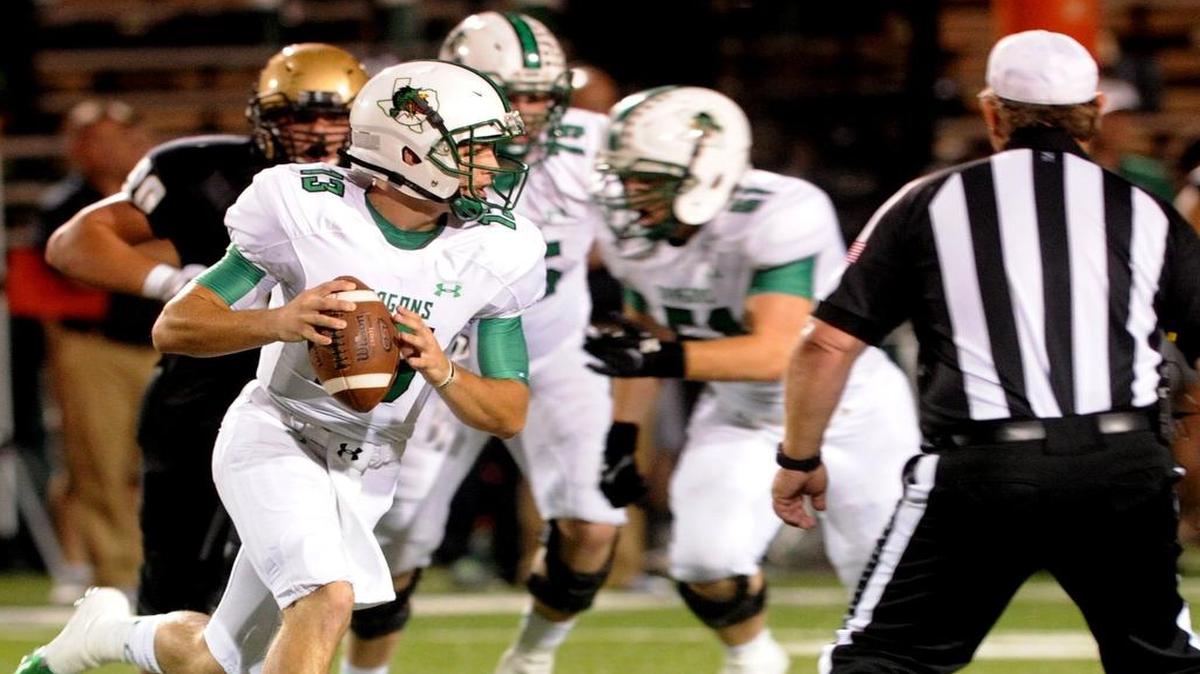 Southlake Carroll's Mason Holmes, 13, has been protected by a stout offensive line all season.