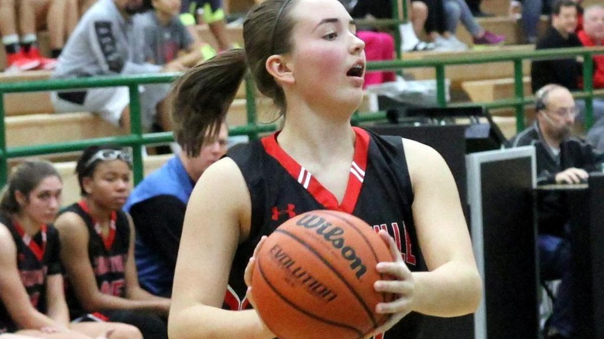 Colleyville Heritage’s Emily Lewis has been labeled a “GOAT,” as in “Greatest of All Time,” for her late game-winning three-pointers.