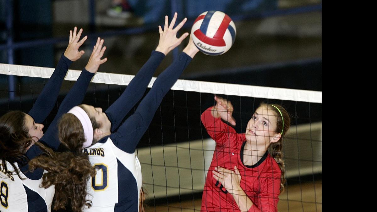 
Trinity setter Elli Merchant (10) should be a key element of the Lady Trojans’ offense next fall.
