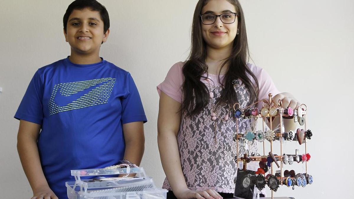 Hurst Junior High students Daniel Ghaly, 12, and his sister Maria Ghaly, 15, won the H-E-B school district and chamber’s Young Entrepreneurs Academy “Shark Tank” competition and will travel to upstate New York next month to compete regionally.
