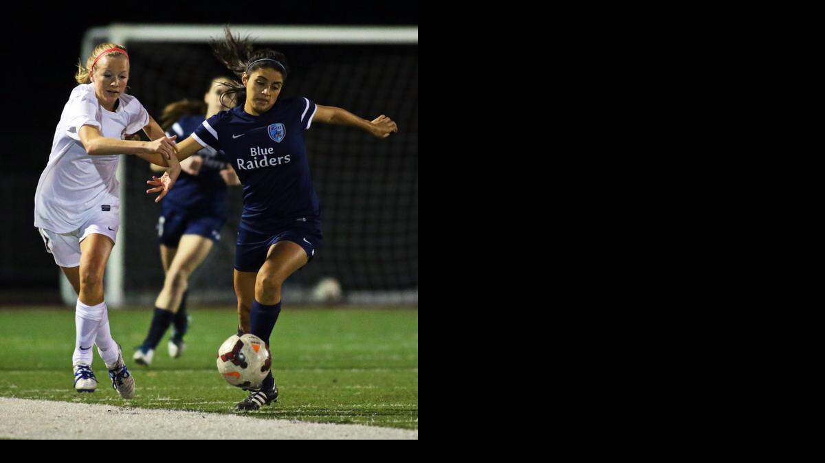 
Bell defender Savannah Trevino, right, says the only time she likes to run is when she’s chasing a soccer ball.
