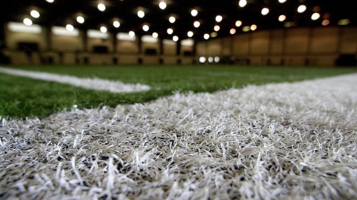 A view of the inside of of the Southlake Carroll indoor practice facility. The GCISD is looking to break ground on similar facilities at Grapevine and Colleyville Heritage early next year.