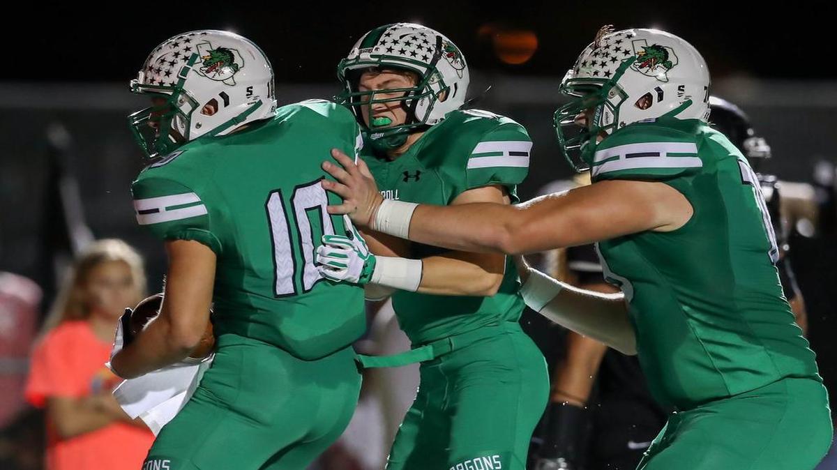 Southlake Carroll’s Henry Klinge (far right) recently committed to Baylor.