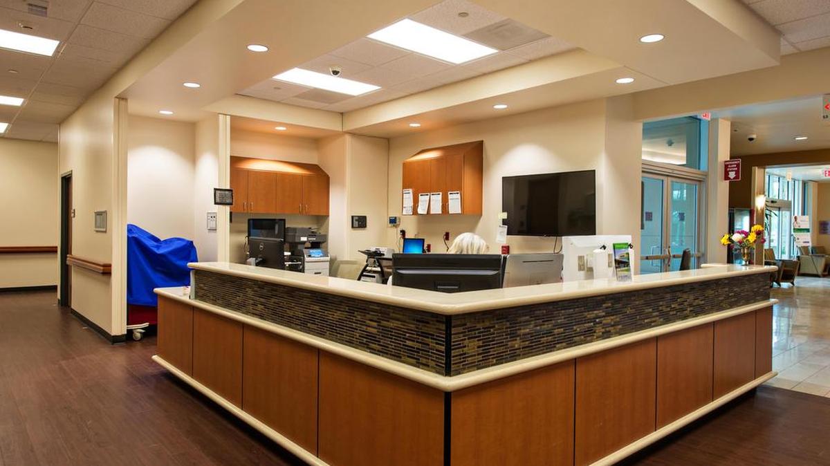 The new nurse's station at Texas Health Southlake. The hospital is hiring nurses and other positions now.