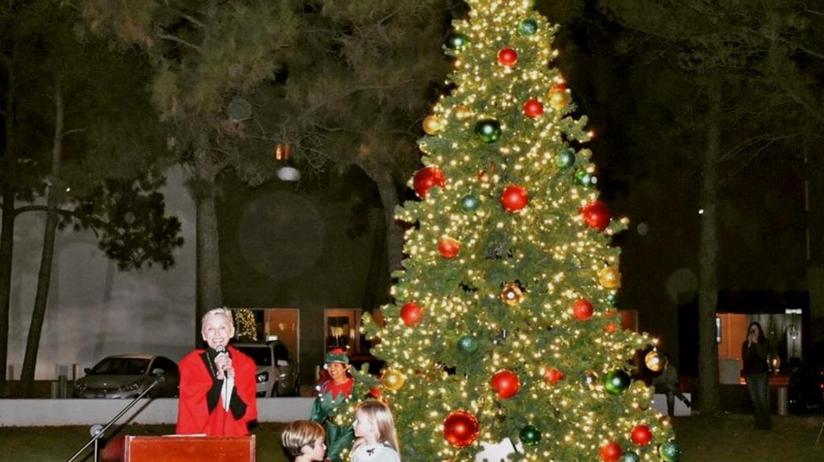 The tree was lighted Nov. 30.