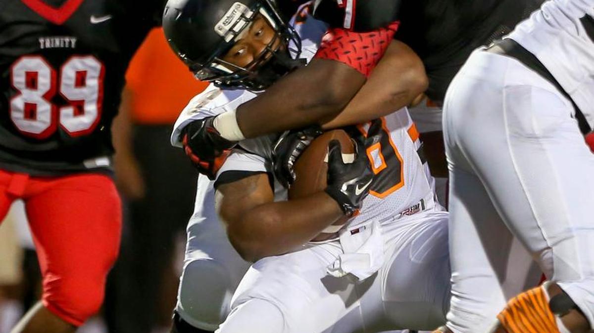 Trinity's Chris Daniels (No. 7) verbally committed on his 18th birthday to play at Oklahoma.