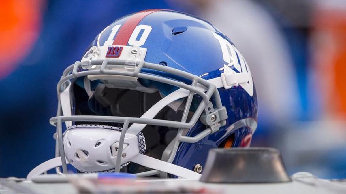 The helmet of New York Giants quarterback Eli Manning is shown on the sidelines against the Washington Redskins at MetLife Stadium in East Rutherford, N.J., Sunday, Dec. 31, 2017, in this file photo.
