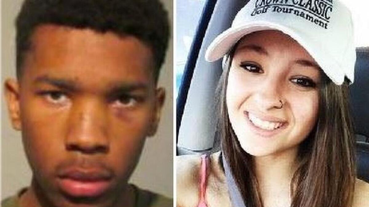 Eric Johnson, left, was sentenced to 44 years in prison in the killing of UNT student Sara Mutschlechner early Jan. 1, 2016.
