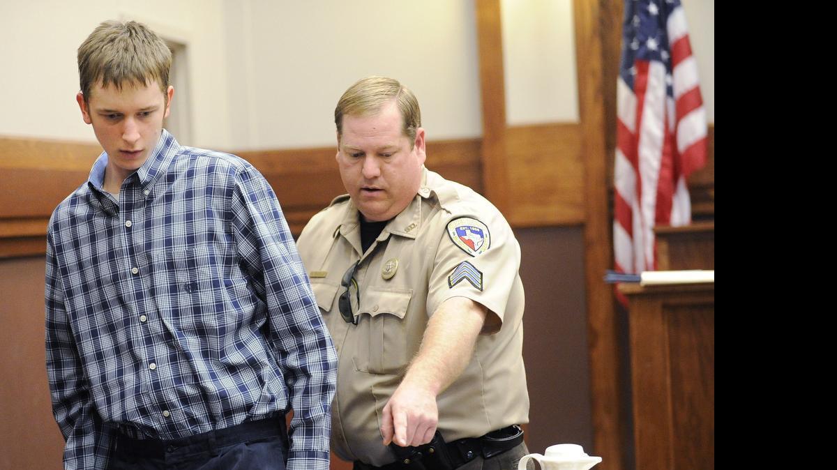 
Jacob Ryan Evans, 17, accused of killing his mother and sister at their Parker County home in October 2012, appears before State District Judge Graham Quisenberry on a hearing for a writ of habeas corpus in January 2013.
