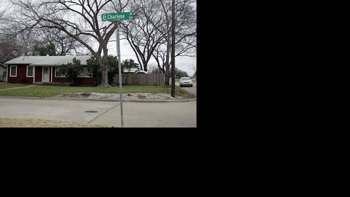 
Two robbery suspects were shot, one fatally, near this house in Hurst
