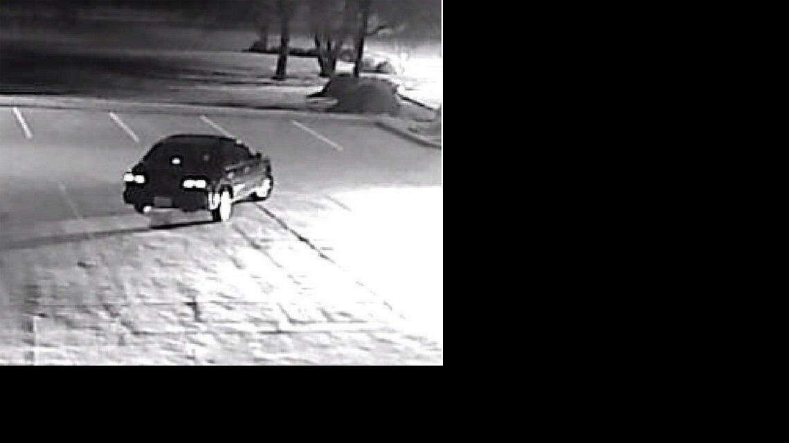 
Surveillance video from a nearby business captured images of the suspects’ car, right, in the Jan. 27 robbery and kidnapping of a woman. One of two suspects has been arrested. Police identified the suspect as Darrell Wayne Caldwell Jr., 19, of Fort Worth.. 
