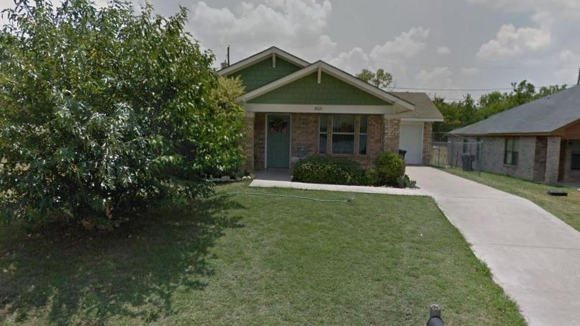Sammie Jones, 28, was shot in the face Monday at this house in west Fort Worth.