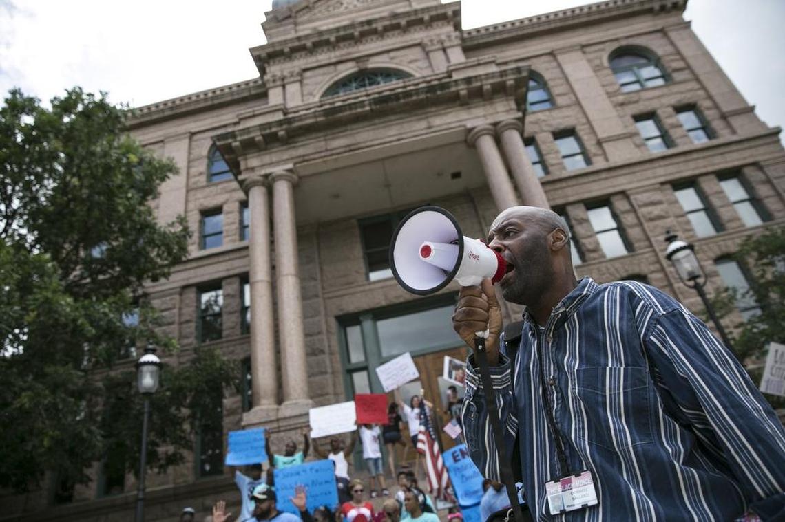 Donnell Ballard has been protesting in Fort Worth since the 1990s and has organized several George Floyd protests.