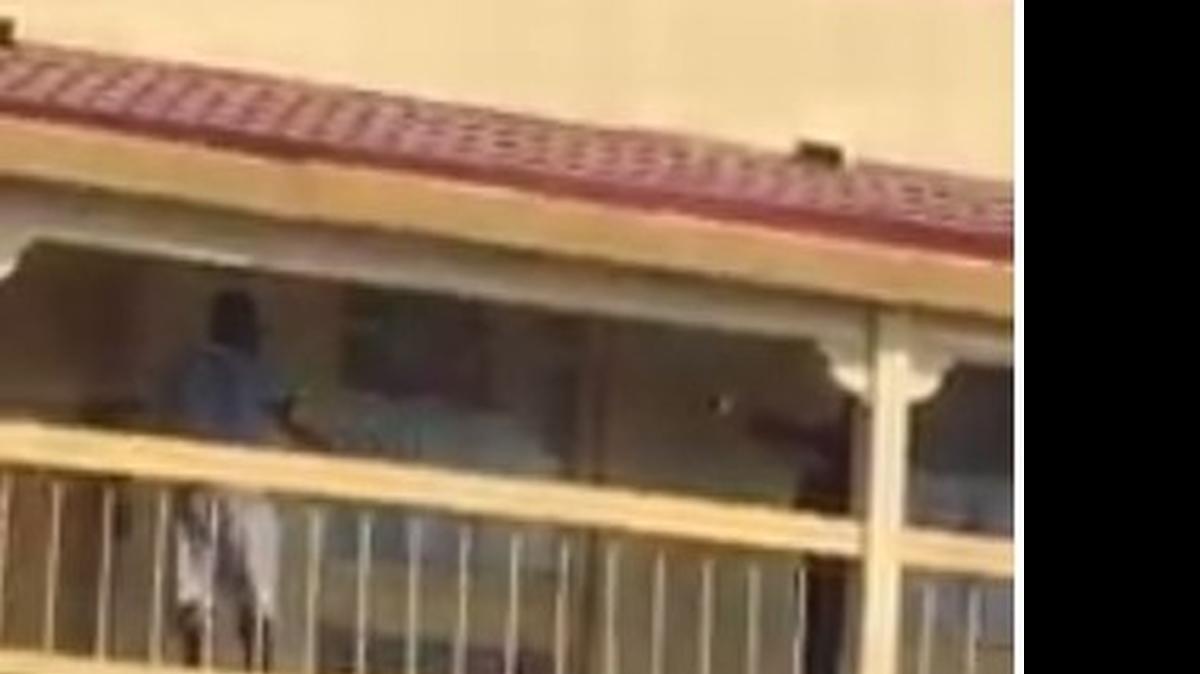 
Screen shot of a confrontation at a motel in Denton.
