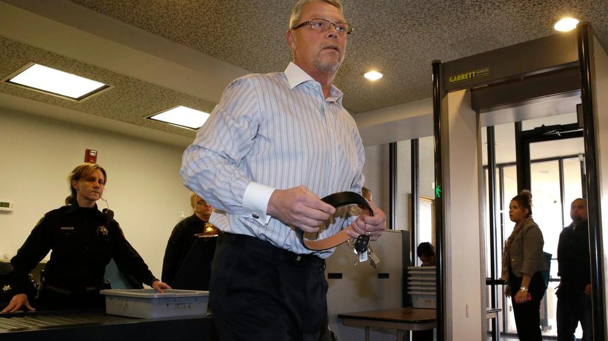 Fred Couch, father of teenager Ethan Couch, arrives at juvenile court for a hearing about his son’s future Wednesday, Feb. 5, 2014. Ethan Couch was sentenced to 10 years probation in a drunken-driving crash that killed four people. Since then his “affluenza” defense has become the subject of a nationwide debate.