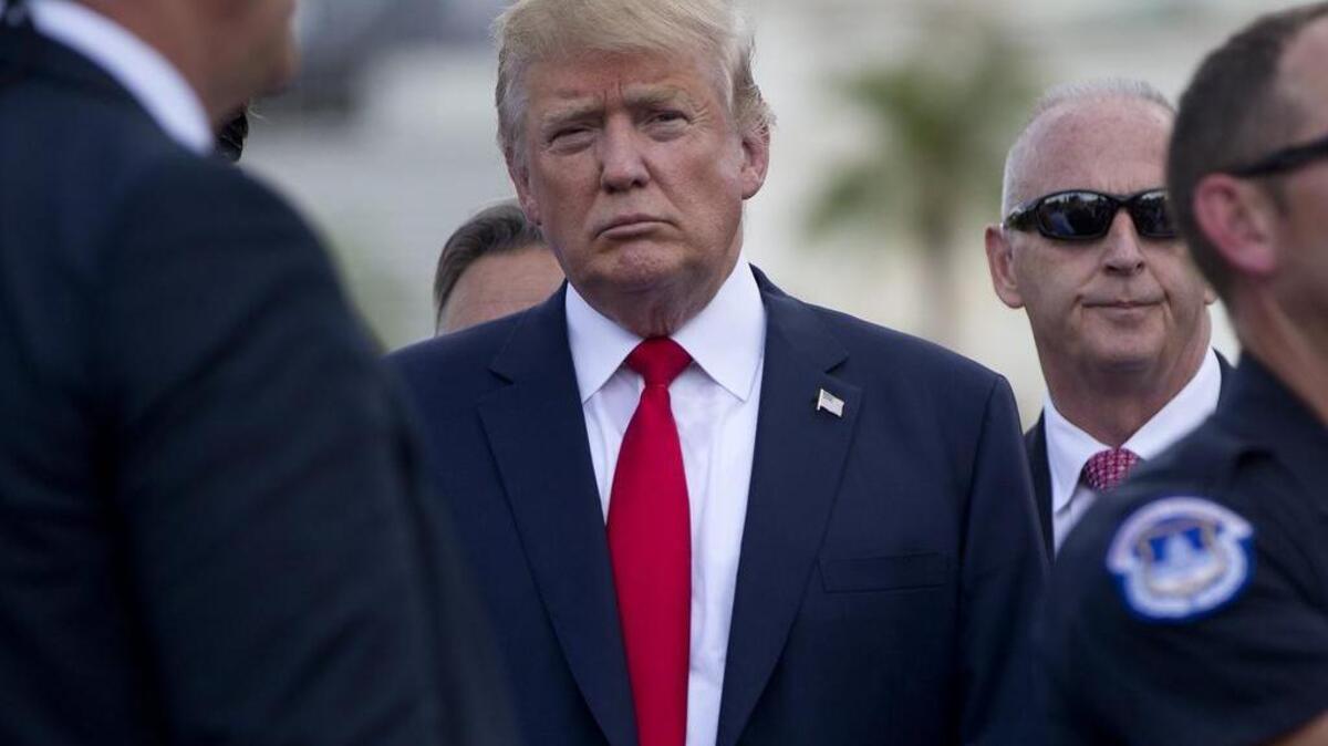
Republican presidential candidate Donald Trump earlier this month. He plans a rally in Dallas Monday.
