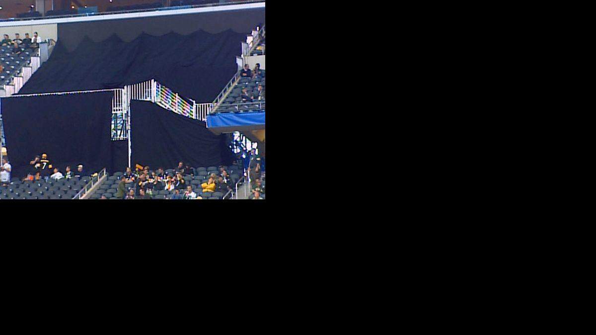 
A section of seats at Super Bowl XLV in 2011 was closed off shortly before kickoff at Cowboys Stadium in Arlington.
