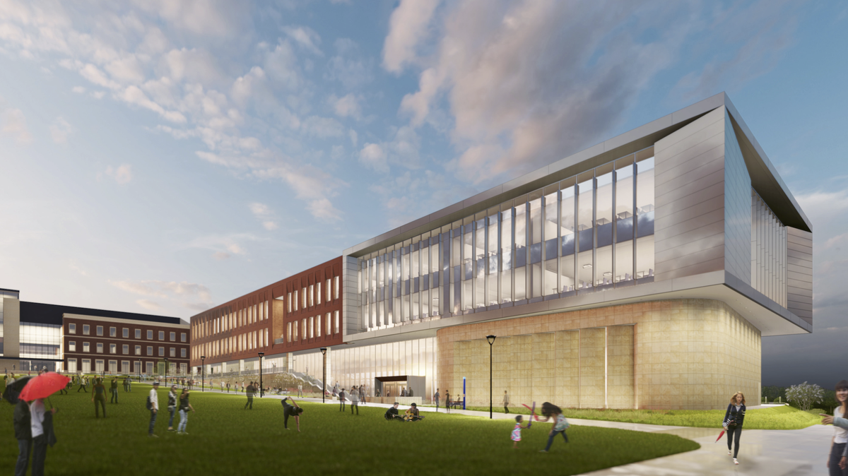 Renderings of Tarleton State University’s Interprofessional Education Building which will be built on the school’s Fort Worth campus.