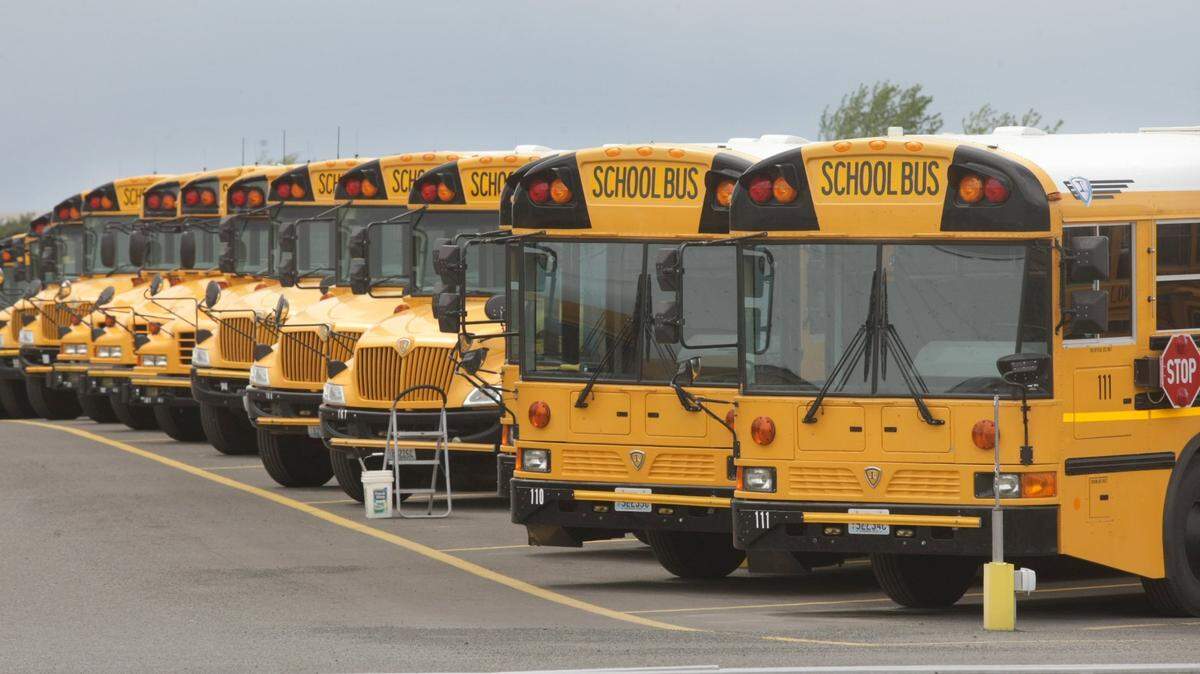 A school bus yard.