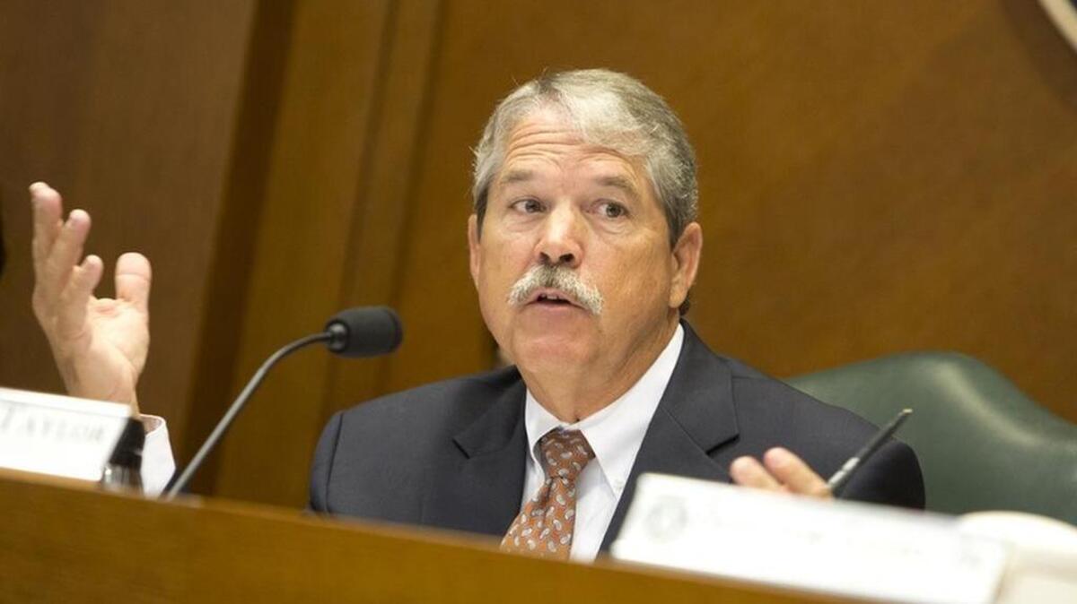 Senate Committee on Education Chairman Sen. Larry Taylor, R-Friendswood, during a Aug. 3 hearing.
