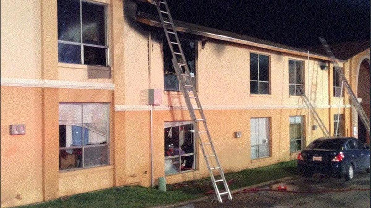 Eighteen people were displaced from the Ambassador Apartments Thursday night after a two-alarm fire.