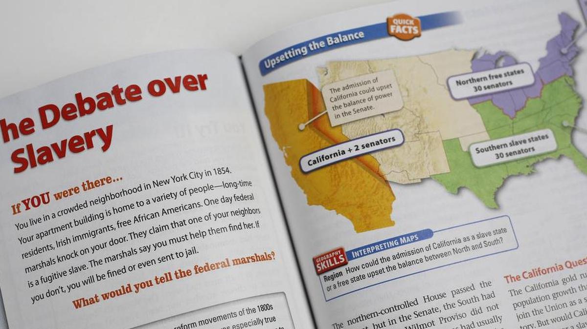 
From the state-approved textbook, “U.S. History: Early Colonial Period through Reconstruction” 

