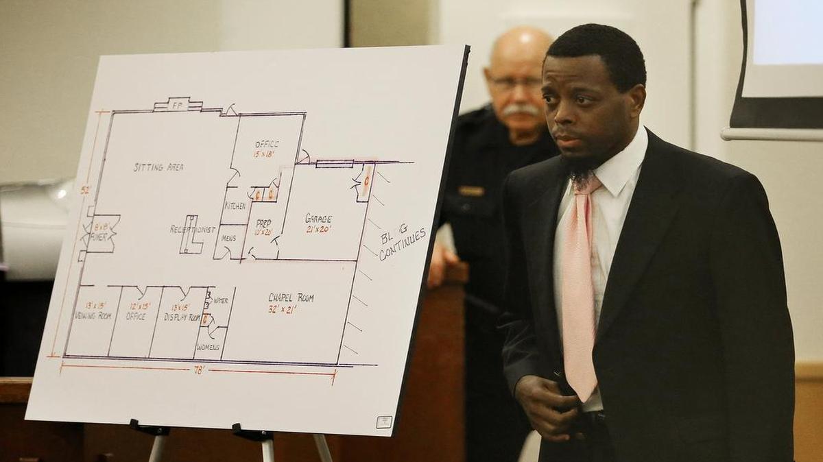 
Dondre Johnson is on trial on theft charges related to his funeral home, Johnson Family Mortuary.
