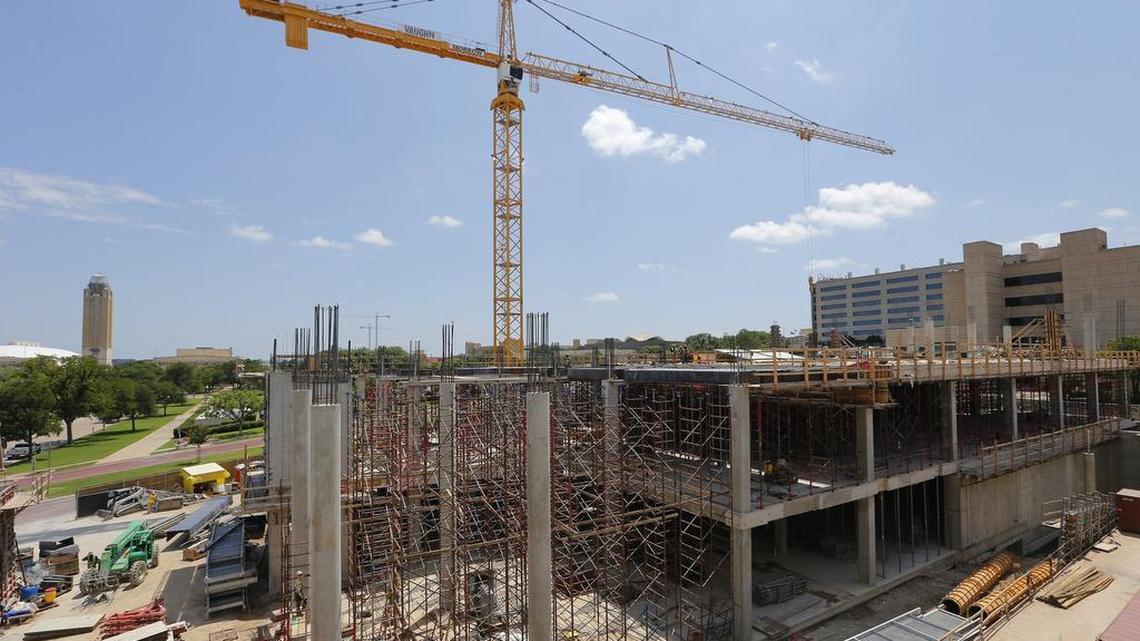Construction continues on the University of North Texas Health Science Center’s Interdisciplinary Research and Education Building.