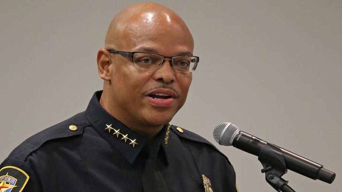 The indefinite suspension of a Fort Worth officer this month marks the first firing by Joel Fitzgerald, pictured here, since he was sworn in as police chief in October.