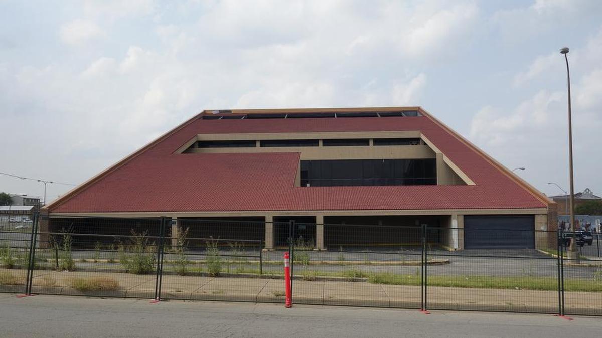 This angular red brick building on the corner of NW 23rd and Main Street on the south edge of the Stockyards area is slated for demolition to make way for a new hotel.