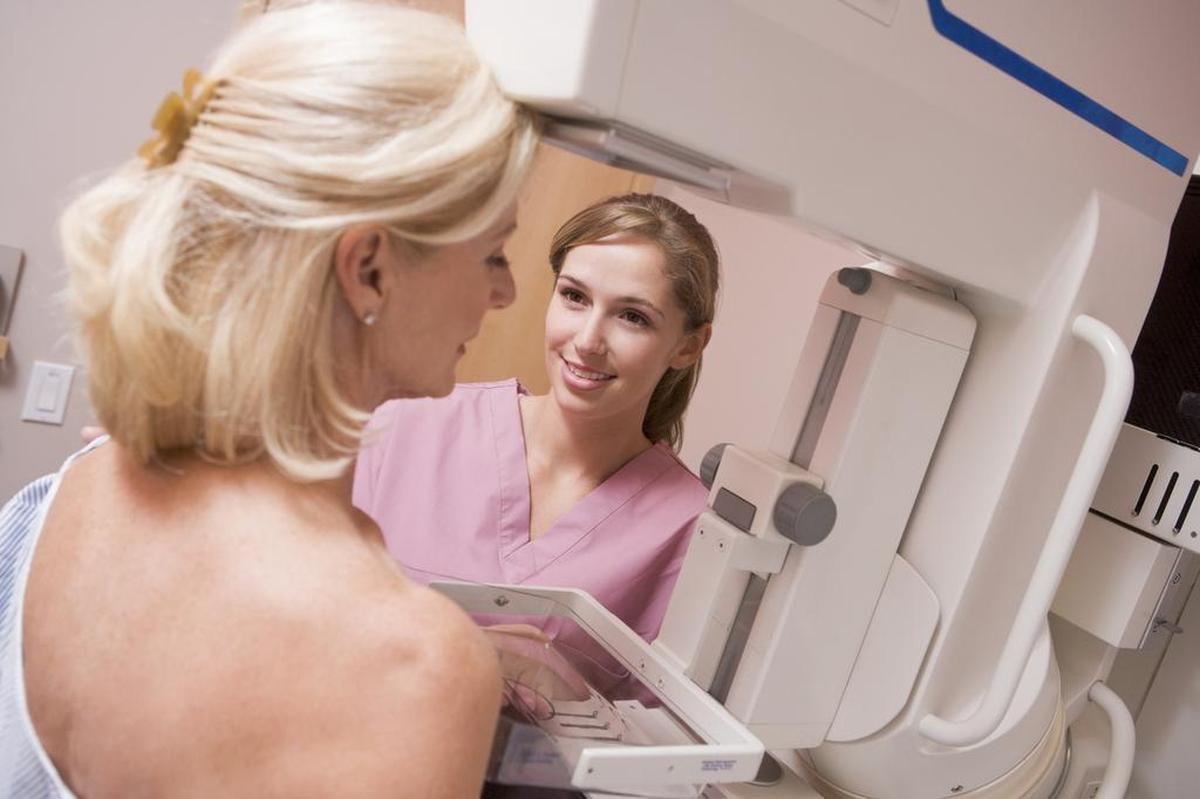 Mammograms, X-ray photos of the breast, are used to check for breast cancer.