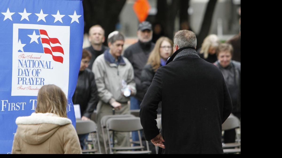 
The annual National Day of Prayer event at Burnett Park in Fort Worth draws people of many faiths.
