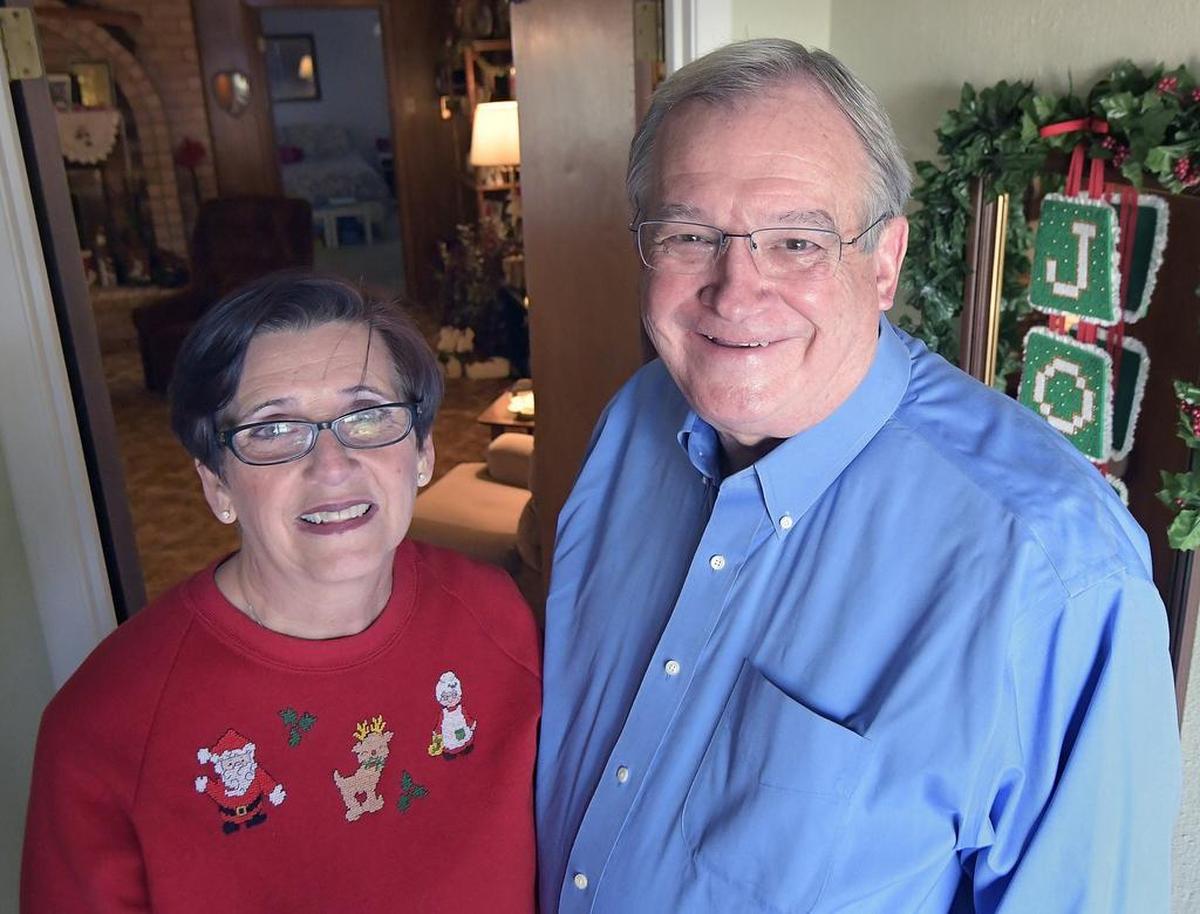 Gail Jordan's sister, Georgia Ann Richardson, and brother, Jungus Jordan, at their mom's home in Fort Worth.