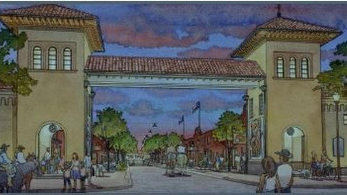 Artist’s rendering of Fort Worth Heritage Development’s plans for the mule barns in the Historic Stockyards.