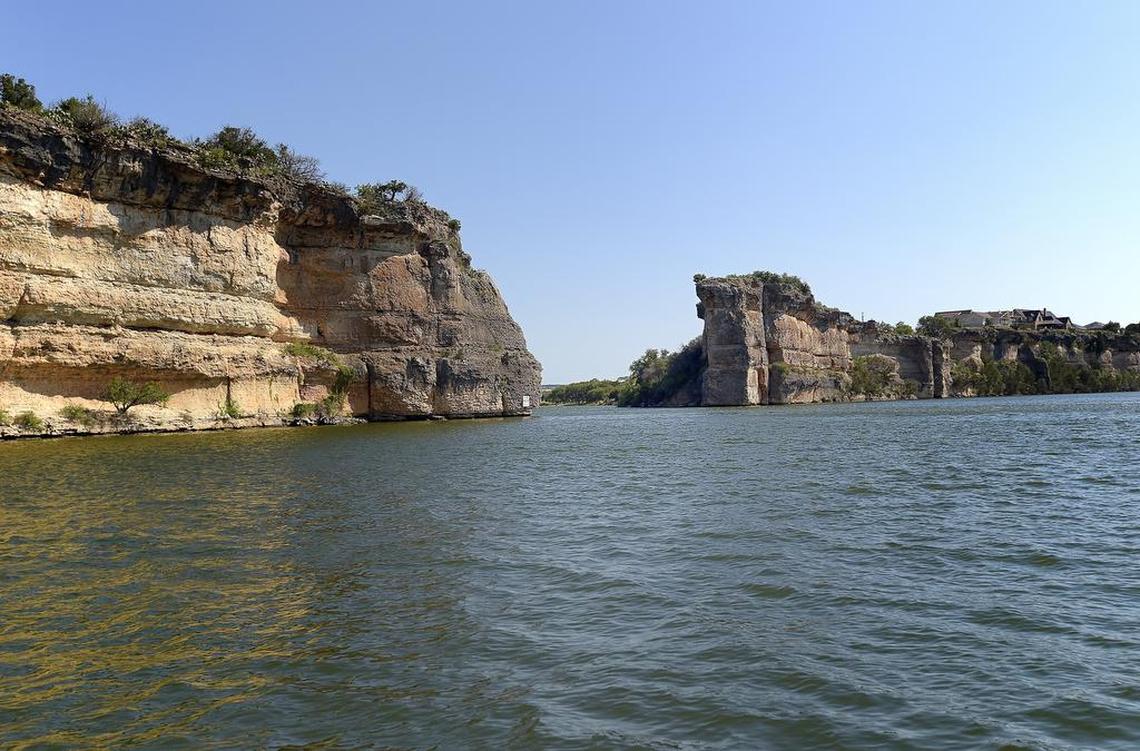 Hell’s Gate at Possum Kingdom lake in Palo Pinto County. The rock formation is where fireworks are set off for Independence Day.