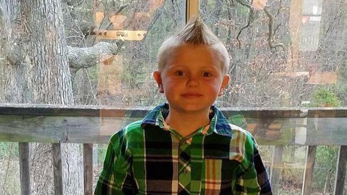 Dylan Garrett, 9, got a mohawk haircut after his first wrestling win.