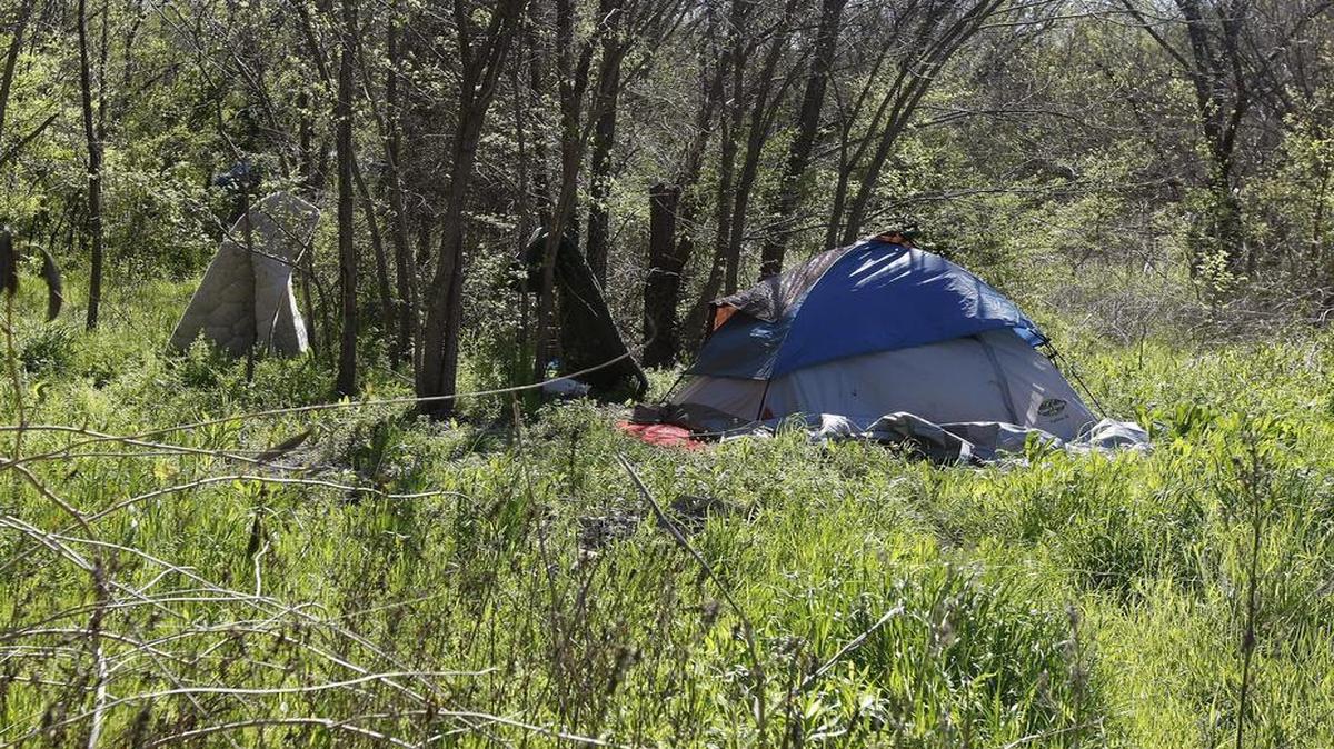 A man was found dead Wednesday in a homeless camp in Fort Worth. This photo is of a camp near downtown in 2015.