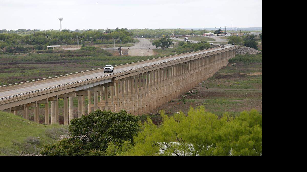 
During past flooding the lake has reached almost to the top of the bridge columns, but now, Hubbard Creek Reservoir near Breckenridge has stayed stubbornly low despite the recent rains. 
