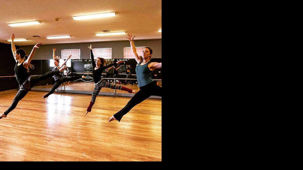 
Members of the Joslin Contemporary Dance Company practice for Dance for Reagan, a fundraiser to benefit the nonprofit Leukemia Texas.
