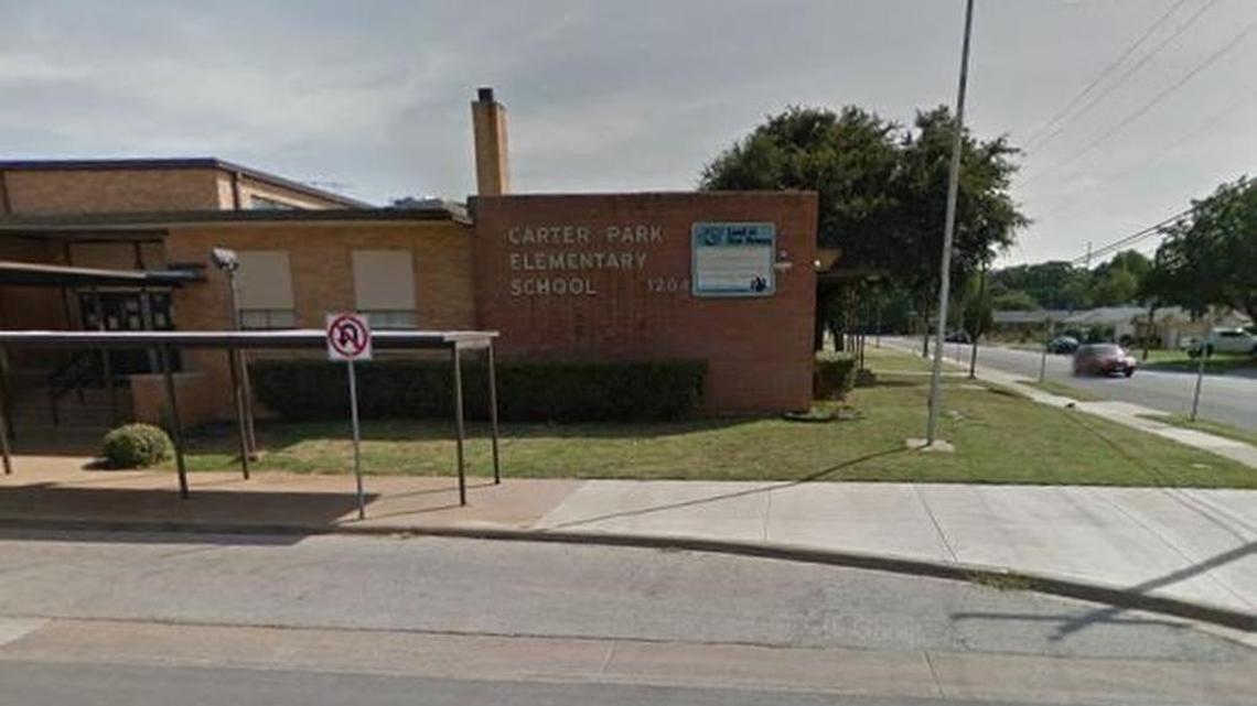Carter Park Elementary School in south Fort Worth was put on lockdown for about 20 minutes Thursday.