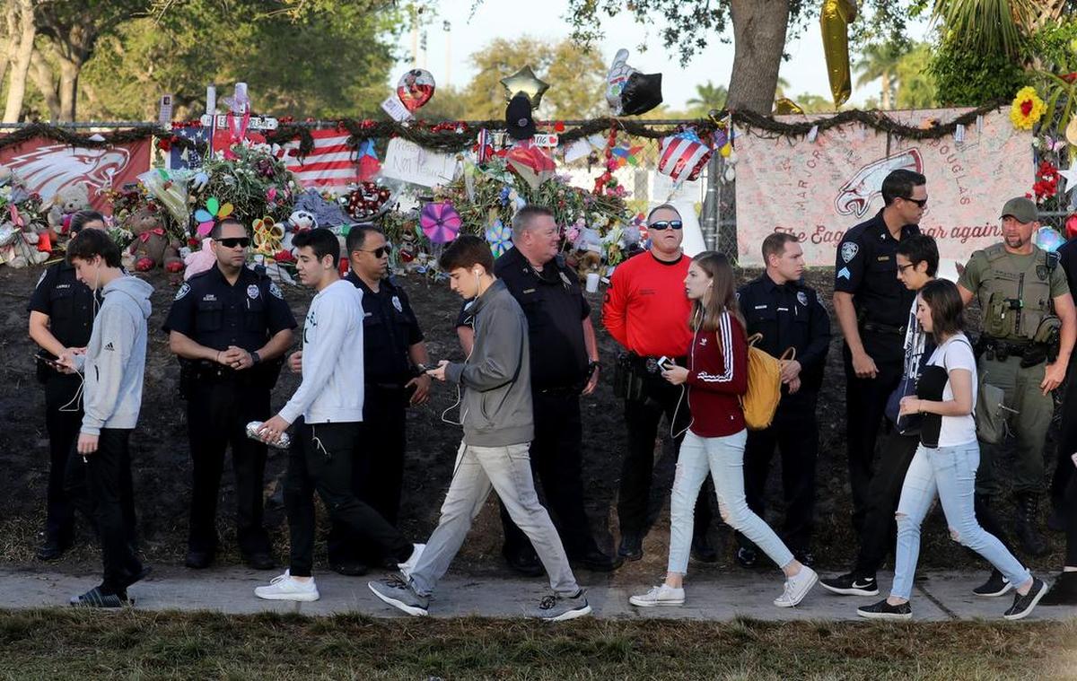 Students returned to classes at Marjory Stoneman Douglas High School on the first time after a gunman killed 17 students in the school on Valentine's Day. Victims of the Florida shooting organized March For Our Lives.