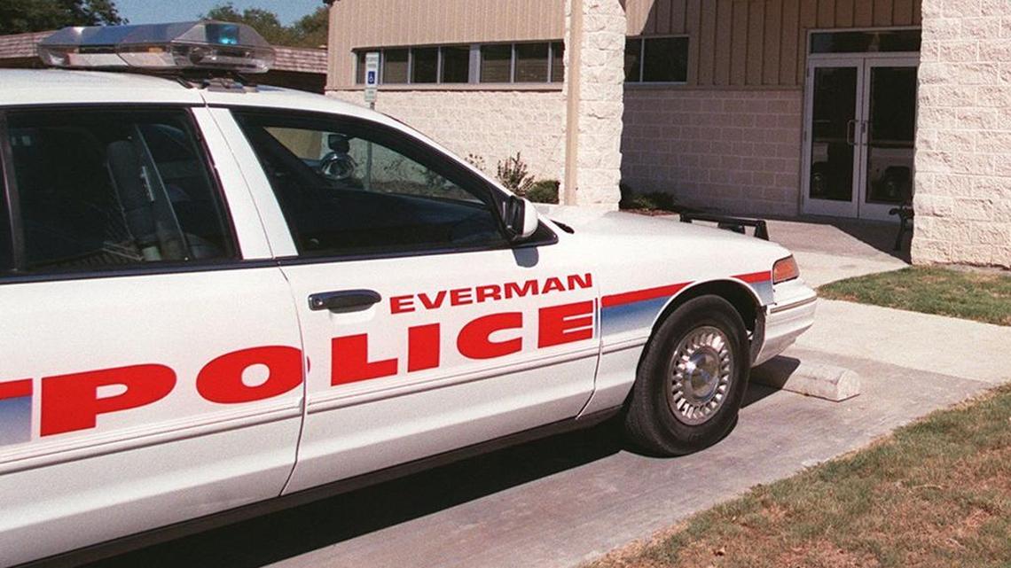 Everman police car outside the police station in 1999.